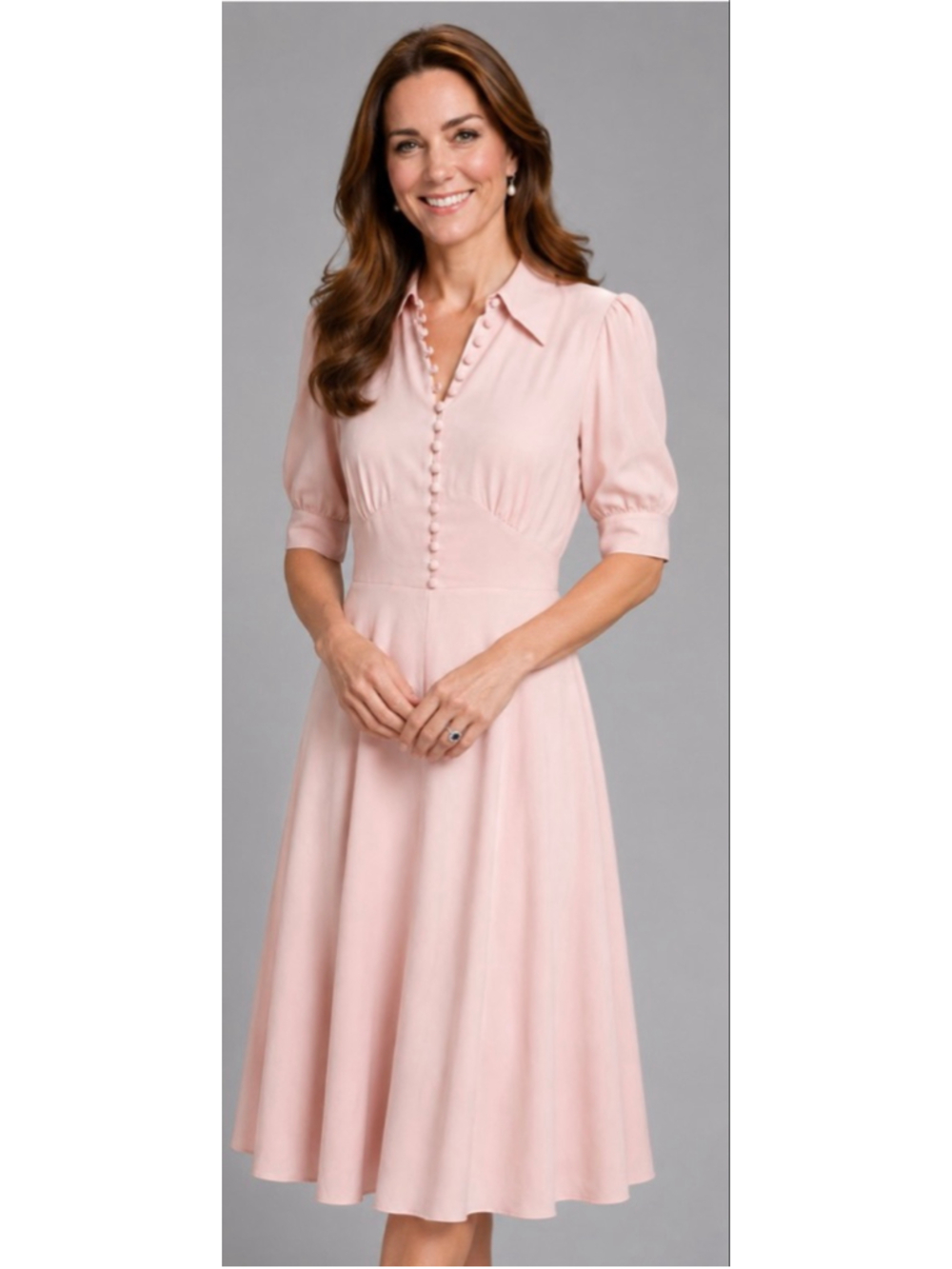 NWT LK Bennett Pink Midi Dress Size 6